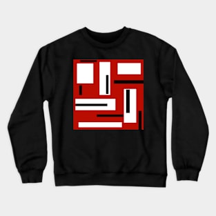 White and black on red Crewneck Sweatshirt